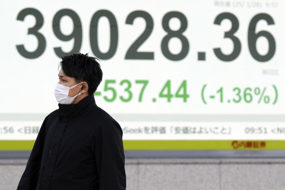 Asia shares are mixed after a US tech selloff as a Chinese rival joins the global AI frenzy